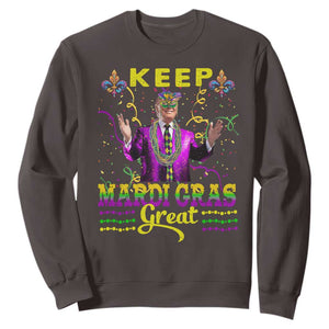 Funny Trump Keep Mardi Gras Great Sweatshirt TS10 Dark Chocolate Print Your Wear