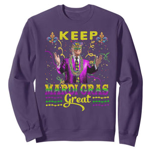 Funny Trump Keep Mardi Gras Great Sweatshirt TS10 Purple Print Your Wear
