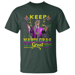 Funny Trump Keep Mardi Gras Great T Shirt TS10 Dark Forest Green Print Your Wear