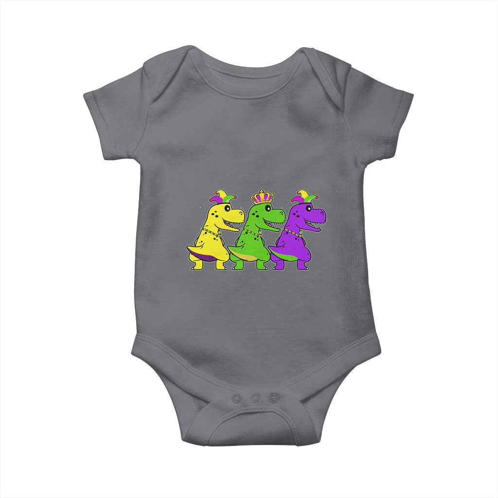 Mardi Gras Baby Onesie Kids Trex Dinos Toddler Boys TS10 Charcoal Print Your Wear