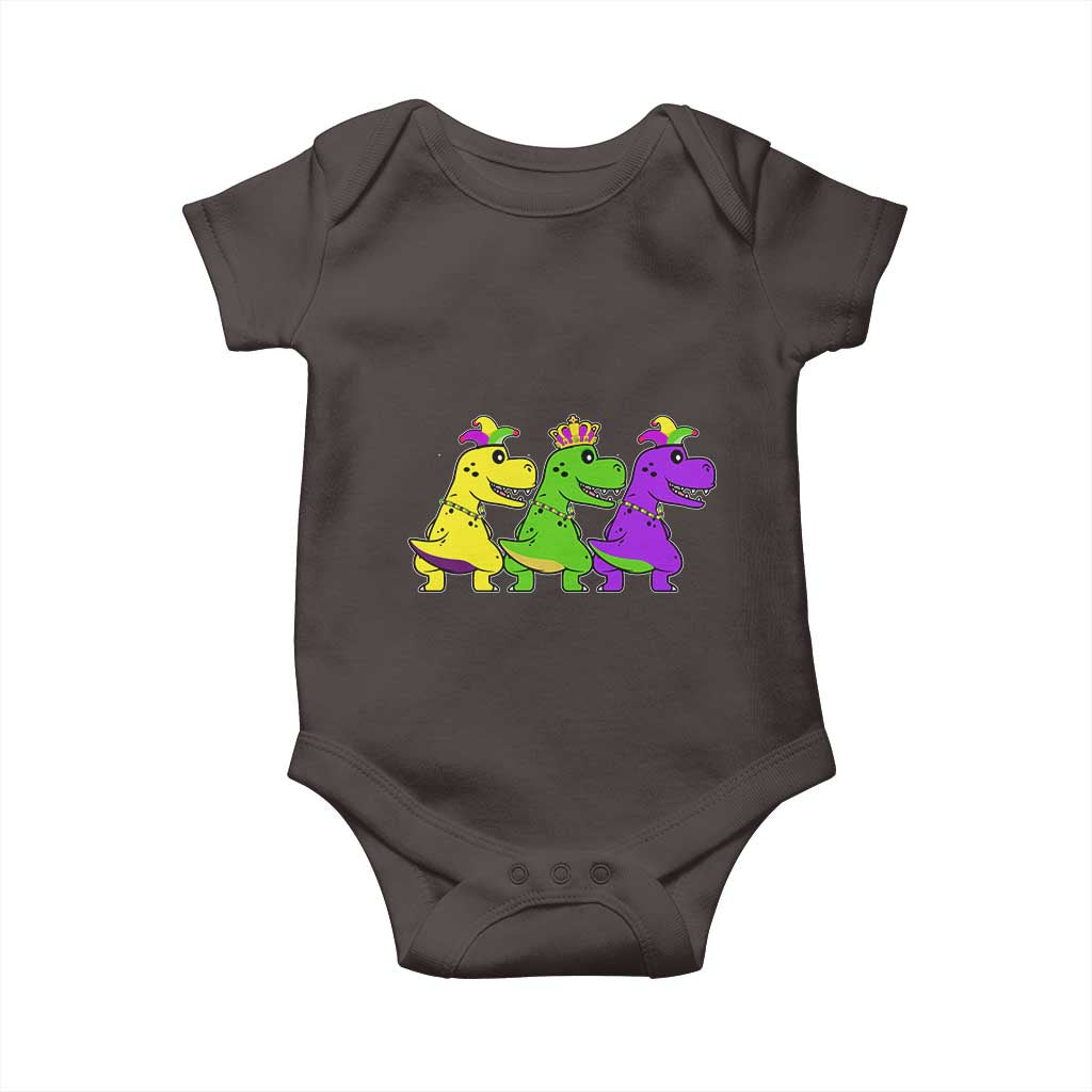 Mardi Gras Baby Onesie Kids Trex Dinos Toddler Boys TS10 Dark Chocolate Print Your Wear