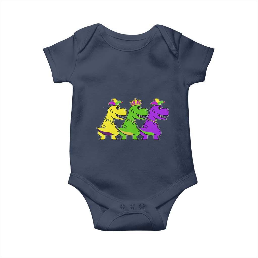 Mardi Gras Baby Onesie Kids Trex Dinos Toddler Boys TS10 Navy Print Your Wear