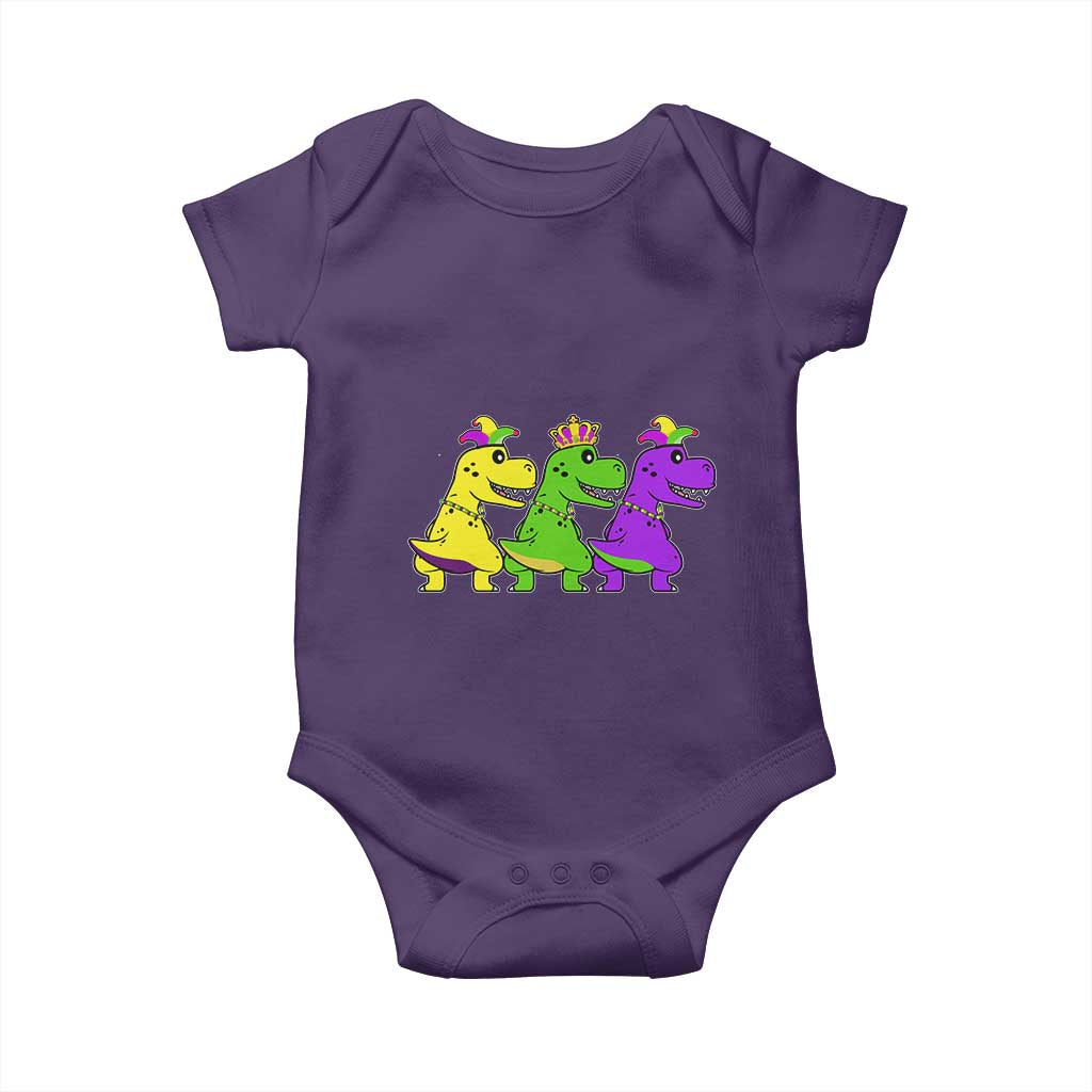 Mardi Gras Baby Onesie Kids Trex Dinos Toddler Boys TS10 Purple Print Your Wear