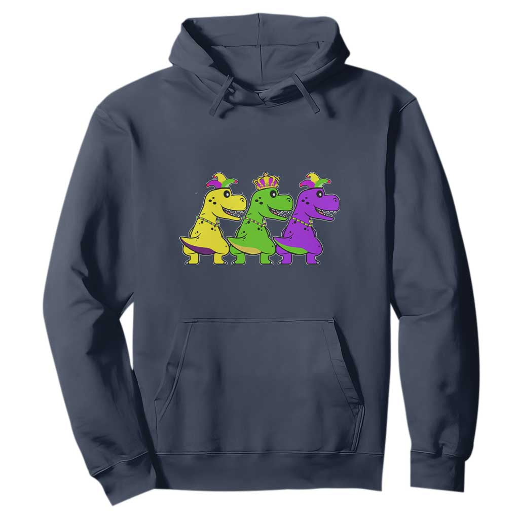 Mardi Gras Hoodie Kids Trex Dinos Toddler Boys TS10 Navy Print Your Wear