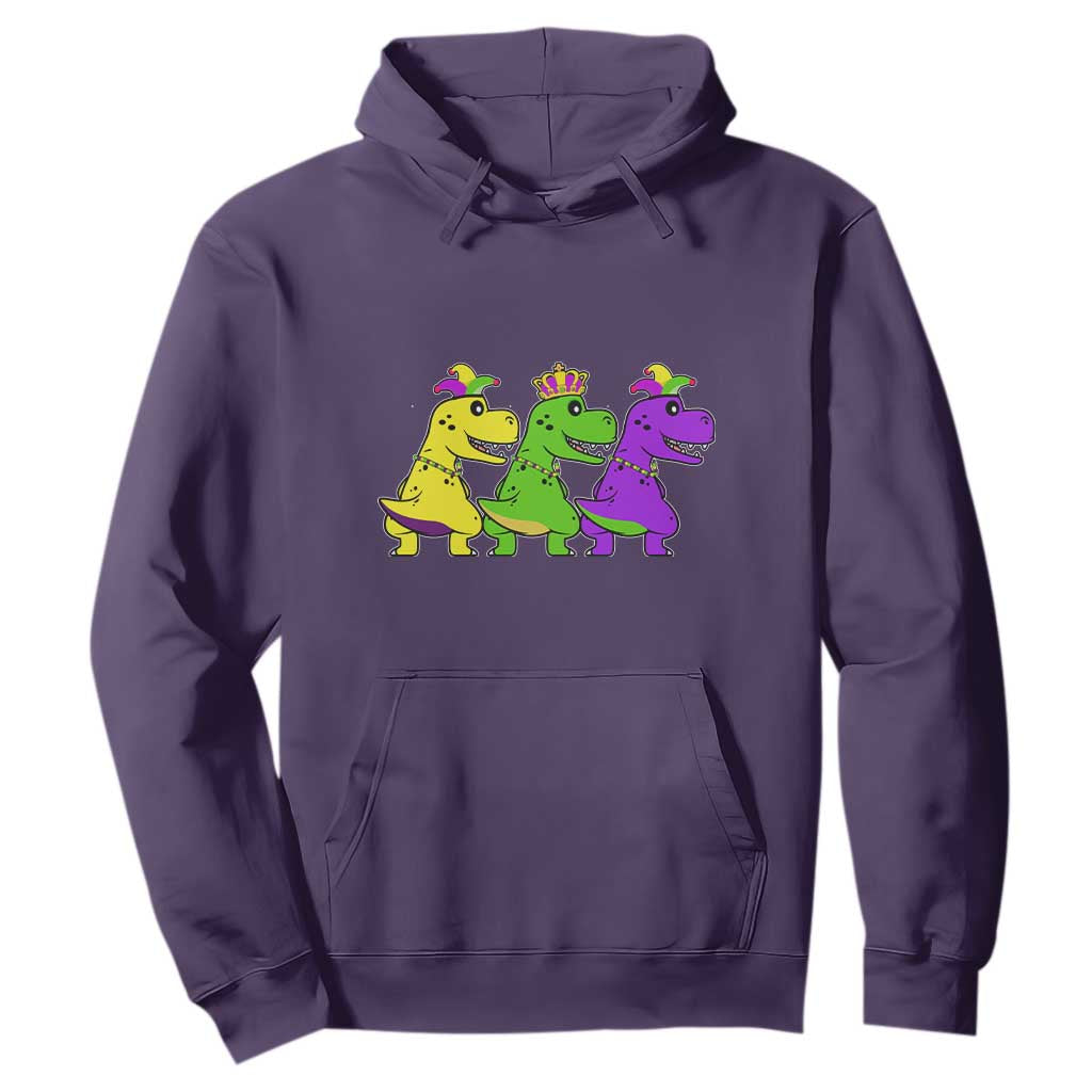Mardi Gras Hoodie Kids Trex Dinos Toddler Boys TS10 Purple Print Your Wear