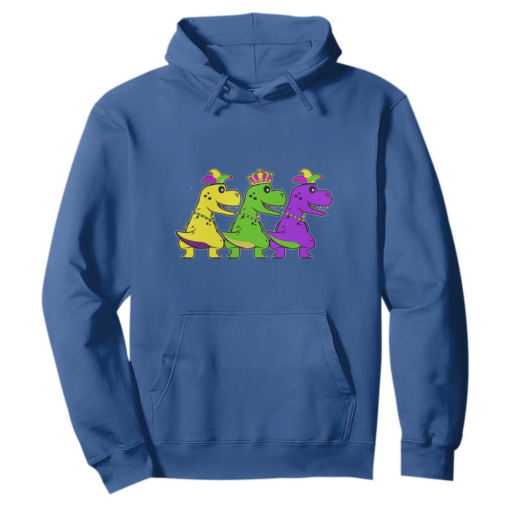 Mardi Gras Hoodie Kids Trex Dinos Toddler Boys TS10 Royal Blue Print Your Wear