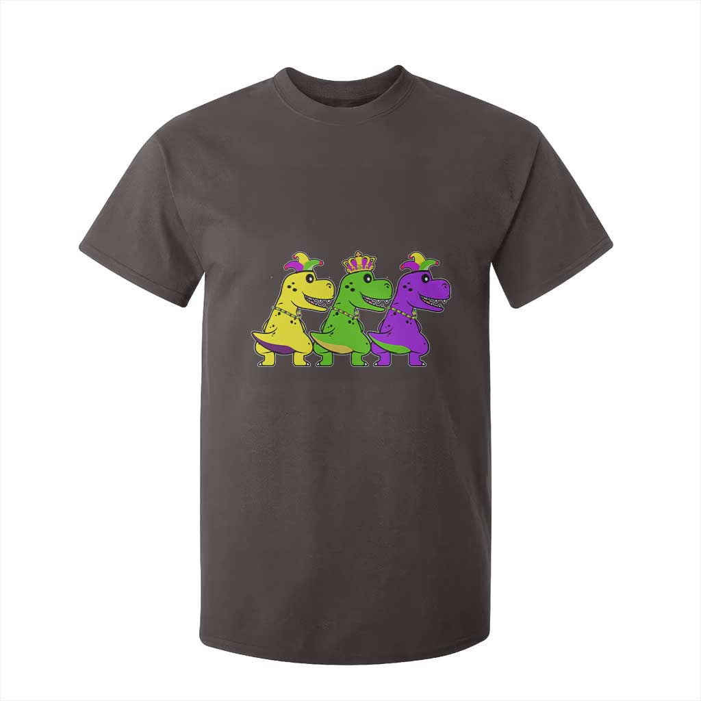 Mardi Gras T Shirt For Kid Kids Trex Dinos Toddler Boys TS10 Dark Chocolate Print Your Wear