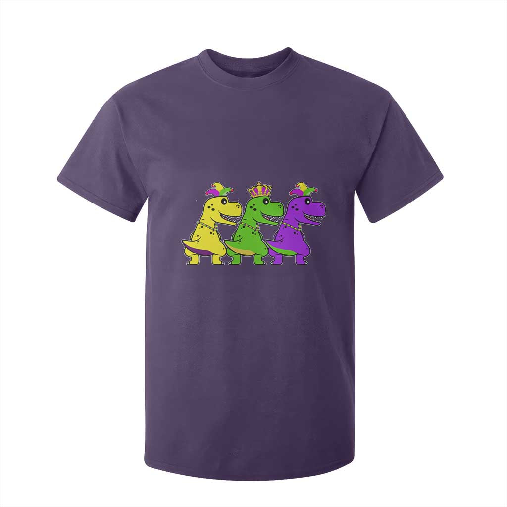 Mardi Gras T Shirt For Kid Kids Trex Dinos Toddler Boys TS10 Purple Print Your Wear