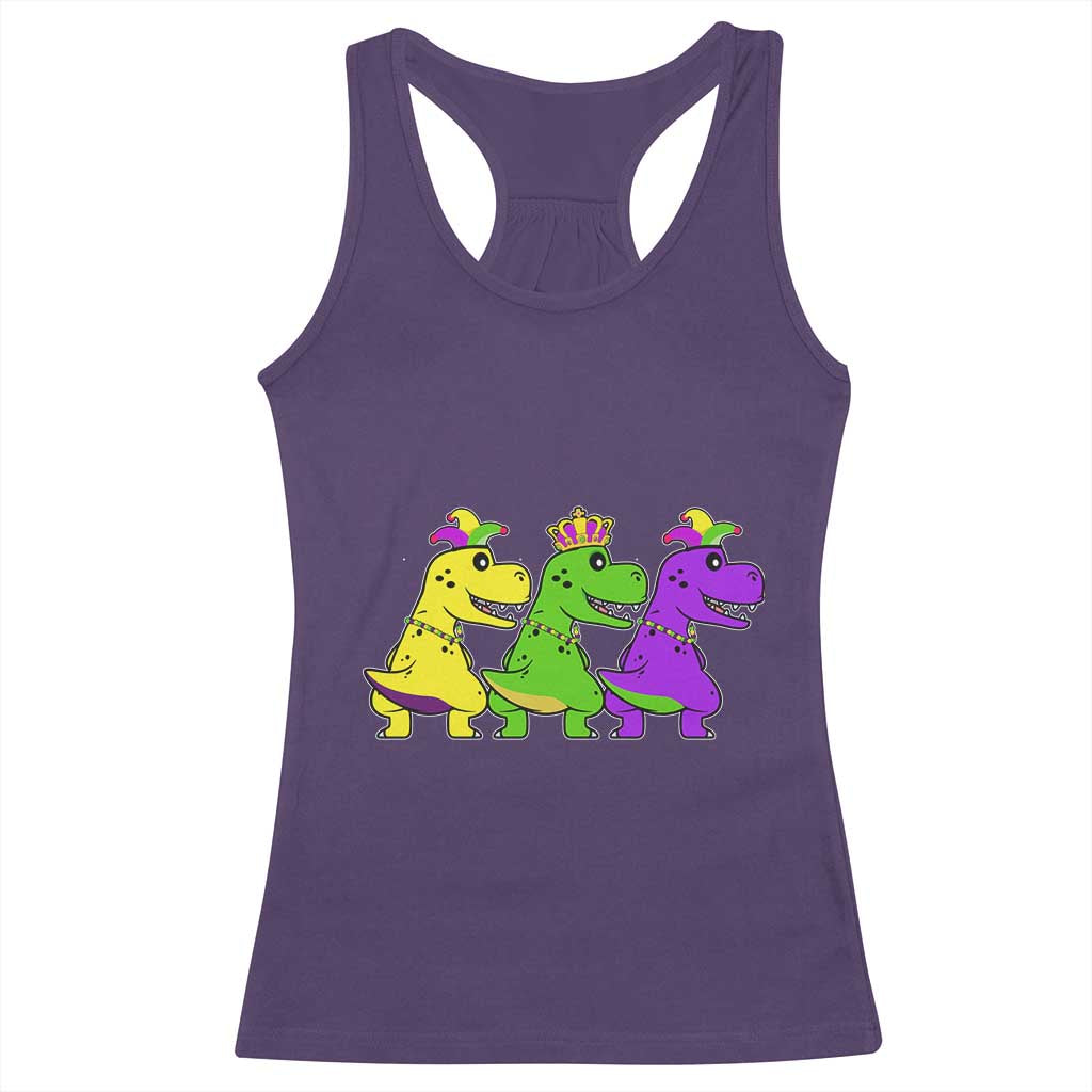 Mardi Gras Racerback Tank Top Kids Trex Dinos Toddler Boys TS10 Purple Print Your Wear