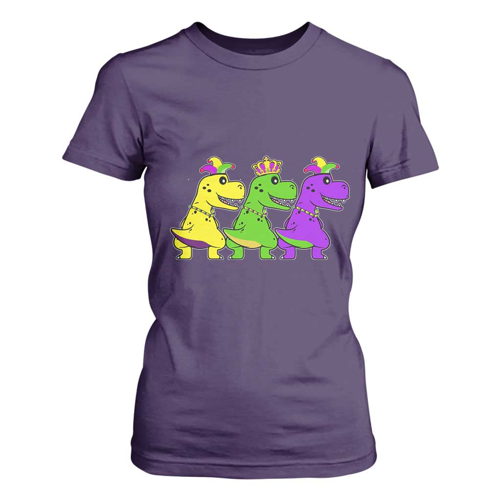 Mardi Gras T Shirt For Women Kids Trex Dinos Toddler Boys TS10 Purple Print Your Wear