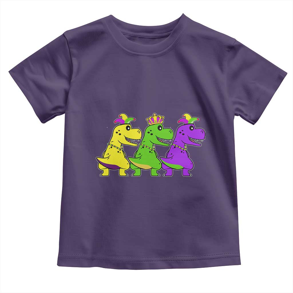 Mardi Gras Toddler T Shirt Kids Trex Dinos Toddler Boys TS10 Purple Print Your Wear