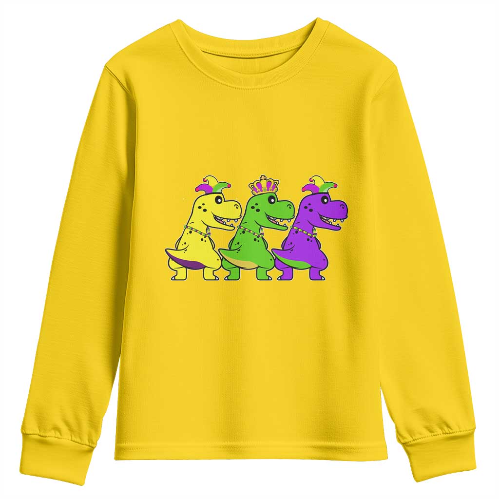 Mardi Gras Youth Sweatshirt Kids Trex Dinos Toddler Boys TS10 Daisy Print Your Wear