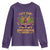 Let The Shenanigans Begin Mardi Gras Youth Sweatshirt Masquerade Mask Beads TS10 Purple Print Your Wear