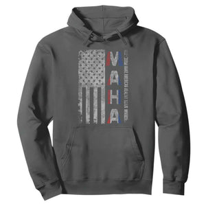 MAHA Make America Healthy Again Hoodie Trump RFK Jr Kennedy Medical Freedom USA Flag TS10 Dark Heather Print Your Wear
