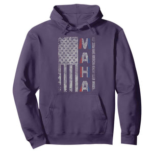 MAHA Make America Healthy Again Hoodie Trump RFK Jr Kennedy Medical Freedom USA Flag TS10 Purple Print Your Wear