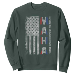 MAHA Make America Healthy Again Sweatshirt Trump RFK Jr Kennedy Medical Freedom USA Flag TS10 Dark Forest Green Print Your Wear