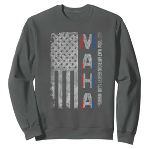 MAHA Make America Healthy Again Sweatshirt Trump RFK Jr Kennedy Medical Freedom USA Flag TS10 Dark Heather Print Your Wear
