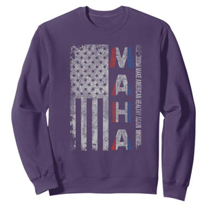 MAHA Make America Healthy Again Sweatshirt Trump RFK Jr Kennedy Medical Freedom USA Flag TS10 Purple Print Your Wear