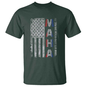 MAHA Make America Healthy Again T Shirt Trump RFK Jr Kennedy Medical Freedom USA Flag TS10 Dark Forest Green Print Your Wear