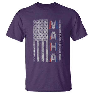 MAHA Make America Healthy Again T Shirt Trump RFK Jr Kennedy Medical Freedom USA Flag TS10 Purple Print Your Wear