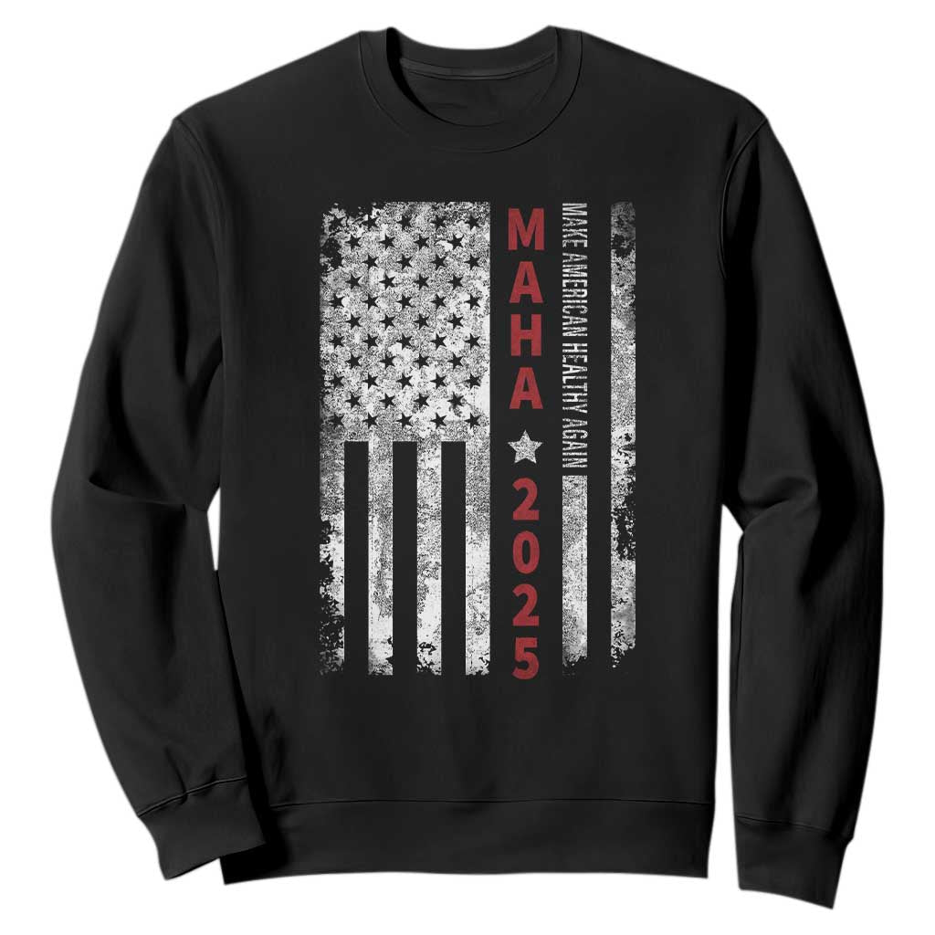 MAHA Make America Healthy Again 2025 Sweatshirt Trump RFK Jr Kennedy Medical Freedom USA Flag TS10 Black Print Your Wear