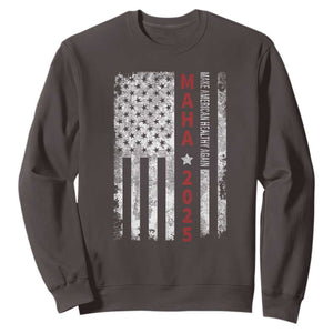 MAHA Make America Healthy Again 2025 Sweatshirt Trump RFK Jr Kennedy Medical Freedom USA Flag TS10 Dark Chocolate Print Your Wear