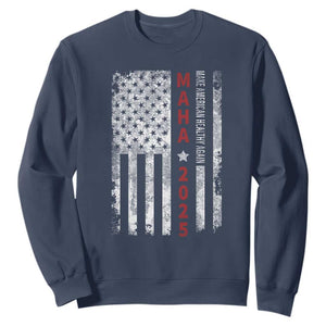 MAHA Make America Healthy Again 2025 Sweatshirt Trump RFK Jr Kennedy Medical Freedom USA Flag TS10 Navy Print Your Wear
