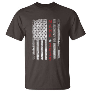 MAHA Make America Healthy Again 2025 T Shirt Trump RFK Jr Kennedy Medical Freedom USA Flag TS10 Dark Chocolate Print Your Wear