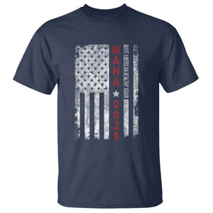MAHA Make America Healthy Again 2025 T Shirt Trump RFK Jr Kennedy Medical Freedom USA Flag TS10 Navy Print Your Wear