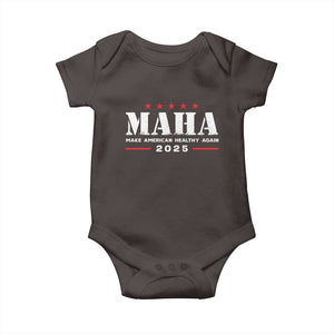 MAHA Make America Healthy Again Baby Onesie Trump RFK Jr Kennedy 2025 TS10 Dark Chocolate Print Your Wear