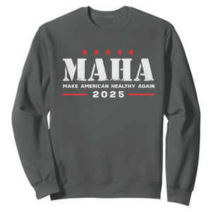 MAHA Make America Healthy Again Sweatshirt Trump RFK Jr Kennedy 2025 TS10 Dark Heather Print Your Wear