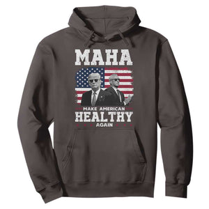 Trump Kennedy Hoodie RFK MAHA Make America Healthy Again 2025 USA Flag TS10 Dark Chocolate Print Your Wear