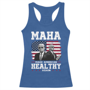 Trump Kennedy Racerback Tank Top RFK MAHA Make America Healthy Again 2025 USA Flag TS10 Royal Blue Print Your Wear