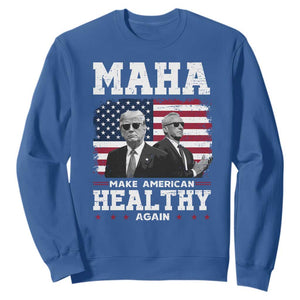 Trump Kennedy Sweatshirt RFK MAHA Make America Healthy Again 2025 USA Flag TS10 Royal Blue Print Your Wear