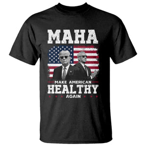 Trump Kennedy T Shirt RFK MAHA Make America Healthy Again 2025 USA Flag TS10 Black Print Your Wear