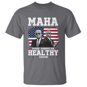 Trump Kennedy T Shirt RFK MAHA Make America Healthy Again 2025 USA Flag TS10 Charcoal Print Your Wear