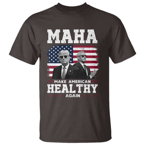 Trump Kennedy T Shirt RFK MAHA Make America Healthy Again 2025 USA Flag TS10 Dark Chocolate Print Your Wear