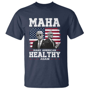 Trump Kennedy T Shirt RFK MAHA Make America Healthy Again 2025 USA Flag TS10 Navy Print Your Wear