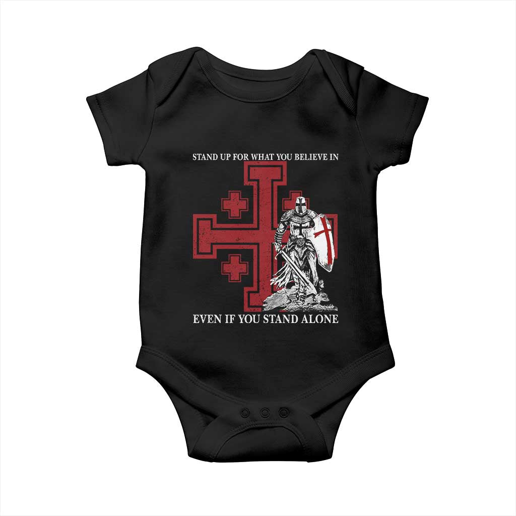 Catholic Knight Templar Crusader Cross Baby Onesie Kingdom Of Jerusalem TS10 Black Print Your Wear