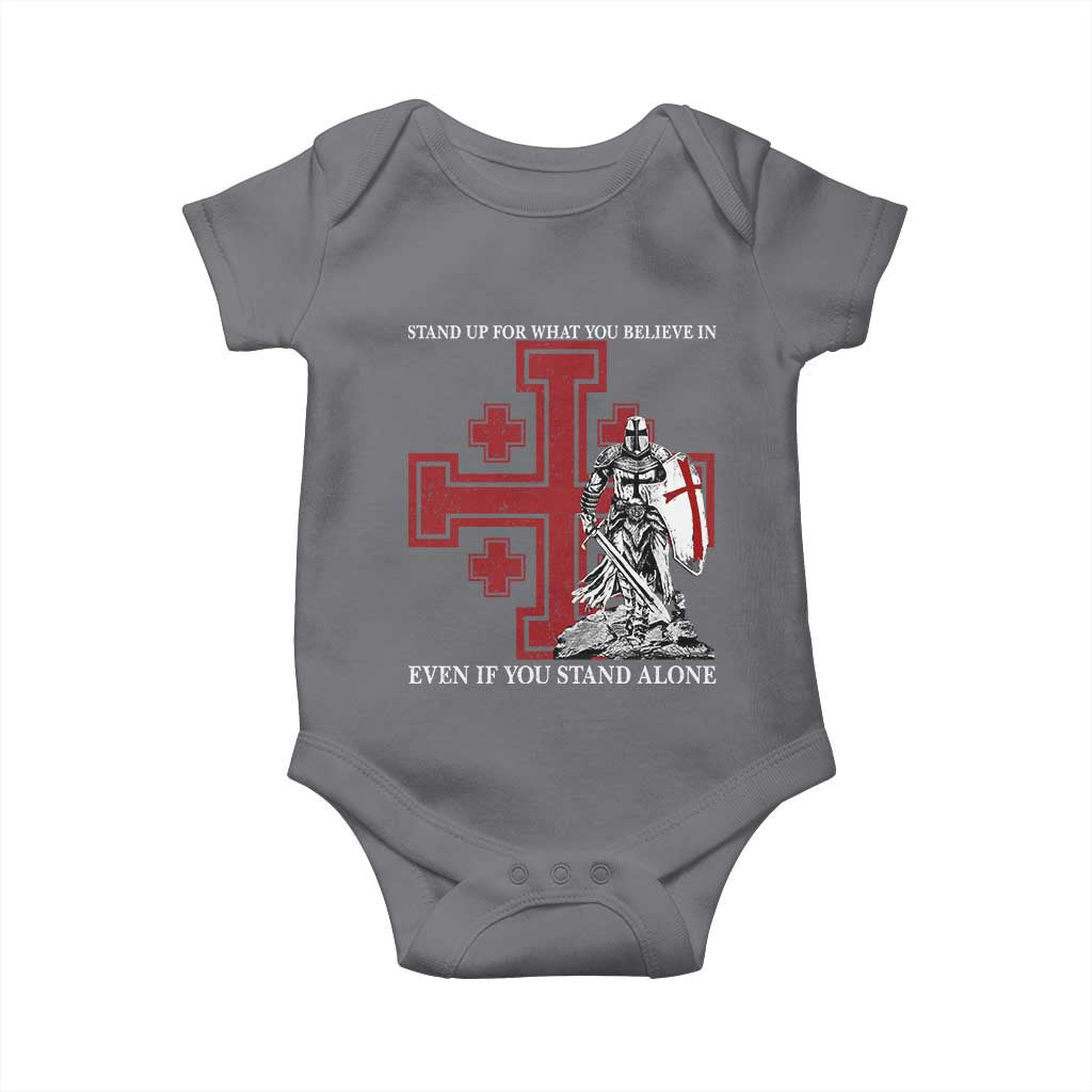 Catholic Knight Templar Crusader Cross Baby Onesie Kingdom Of Jerusalem TS10 Charcoal Print Your Wear