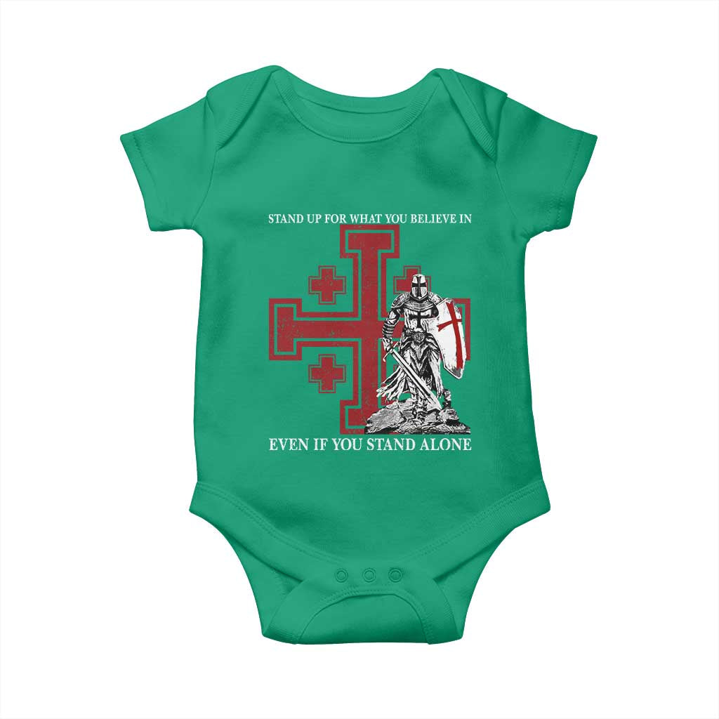 Catholic Knight Templar Crusader Cross Baby Onesie Kingdom Of Jerusalem TS10 Irish Green Print Your Wear
