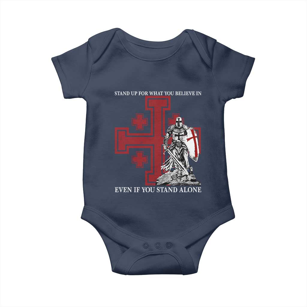 Catholic Knight Templar Crusader Cross Baby Onesie Kingdom Of Jerusalem TS10 Navy Print Your Wear