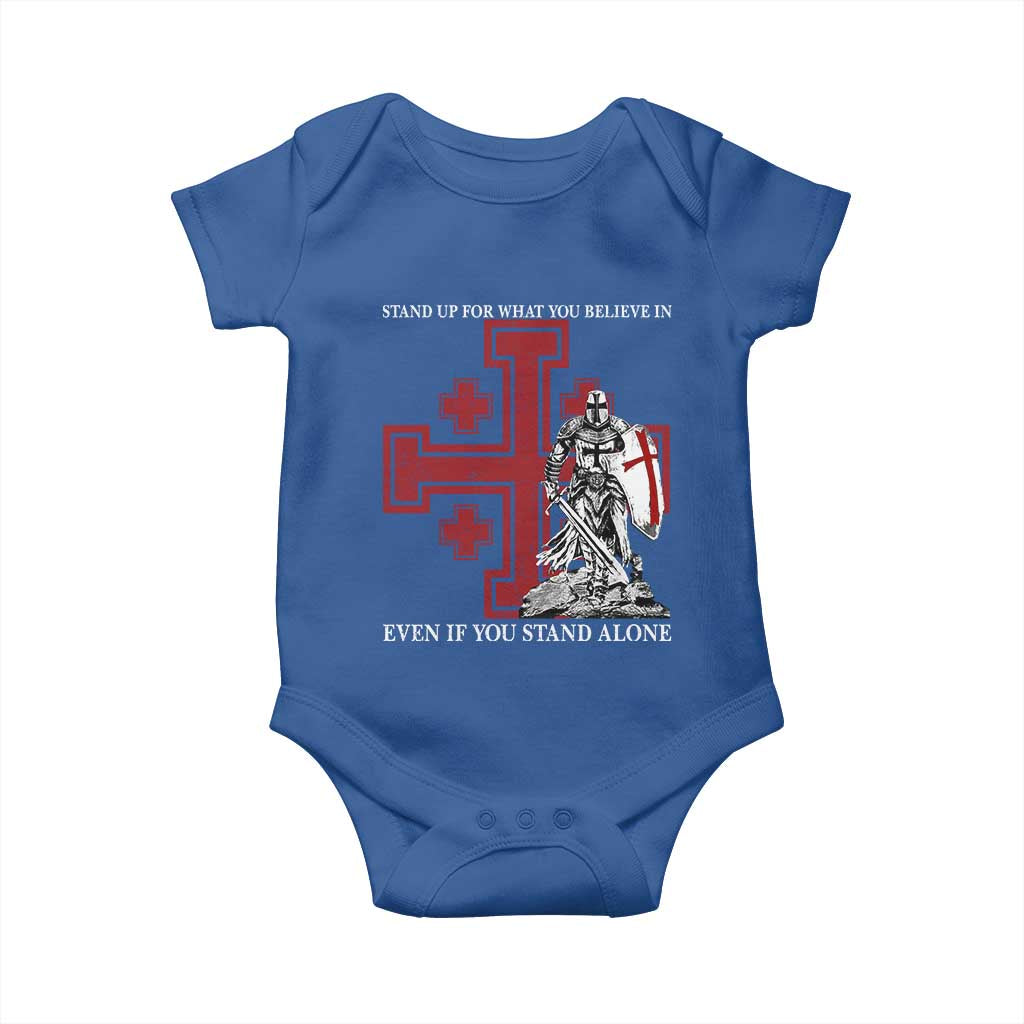 Catholic Knight Templar Crusader Cross Baby Onesie Kingdom Of Jerusalem TS10 Royal Blue Print Your Wear