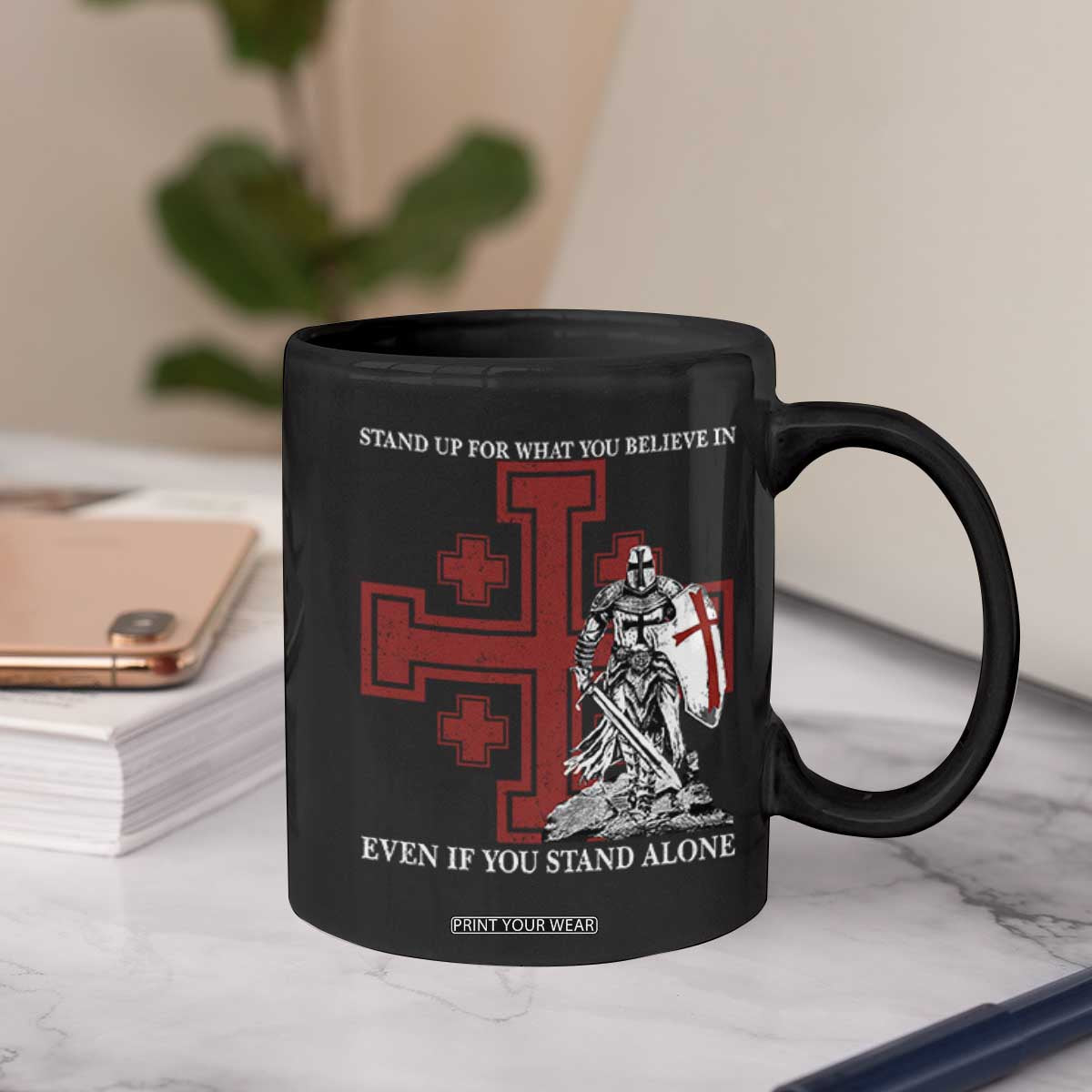 Catholic Knight Templar Crusader Cross Coffee Mug Kingdom Of Jerusalem TS10 Print Your Wear