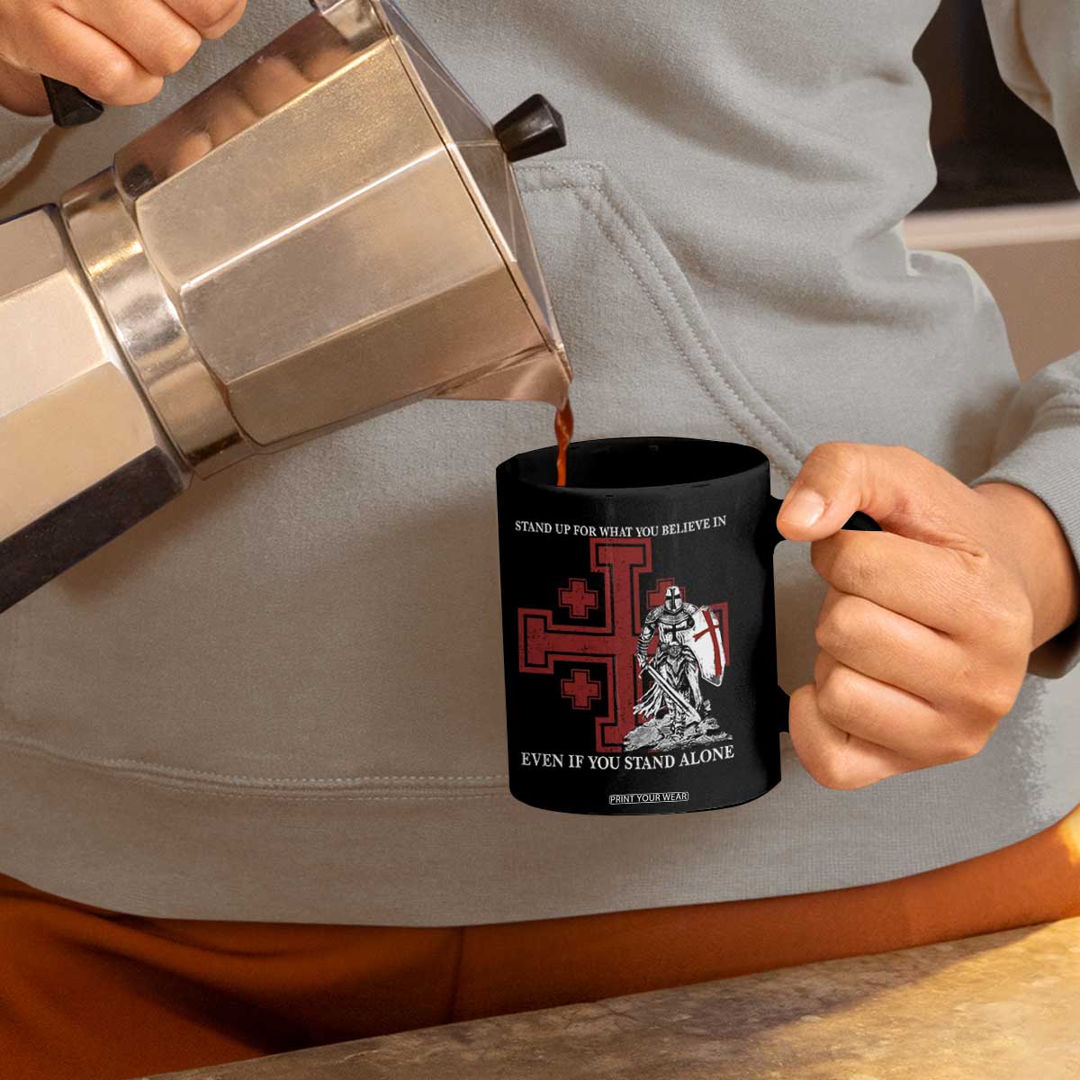 Catholic Knight Templar Crusader Cross Coffee Mug Kingdom Of Jerusalem TS10 Print Your Wear