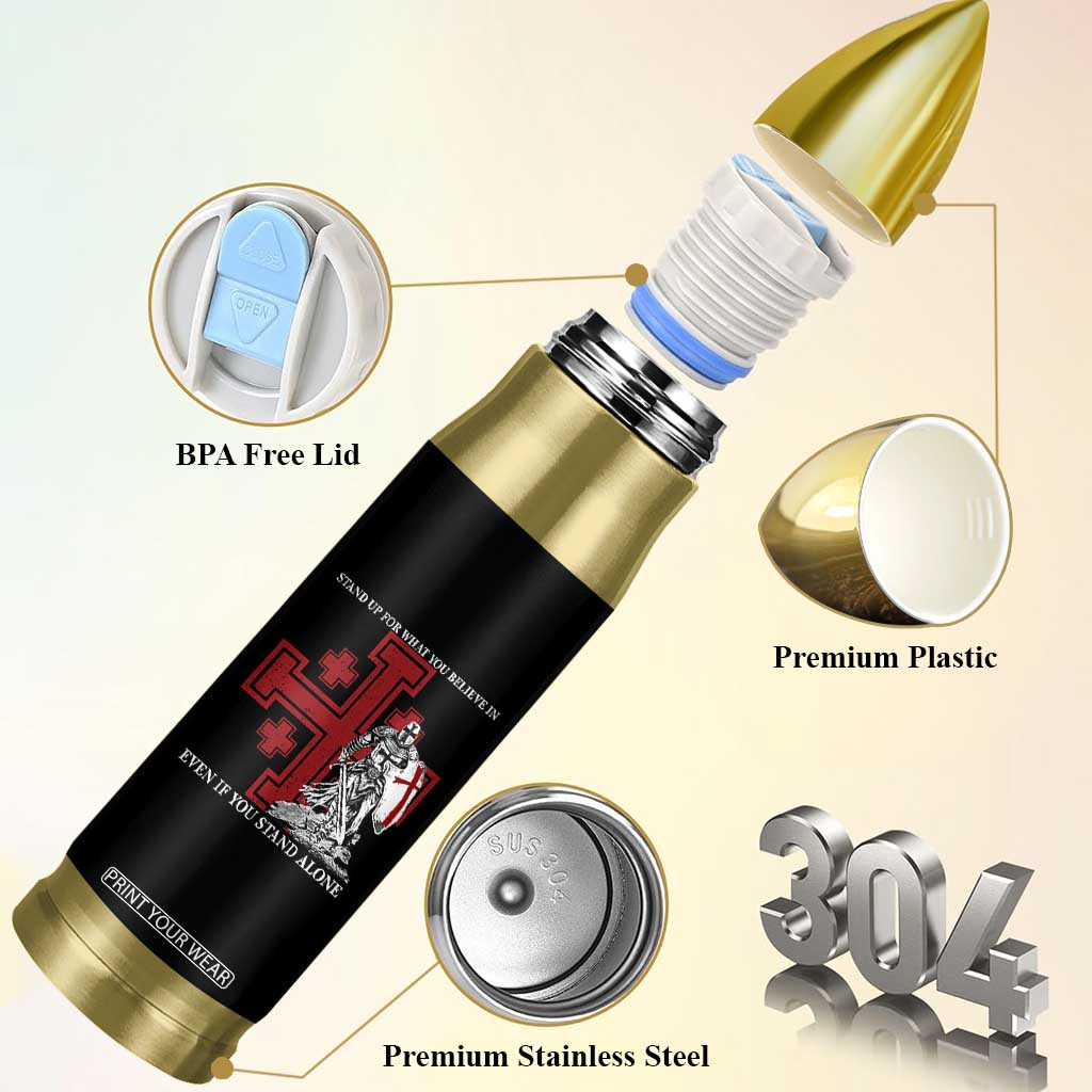 Catholic Knight Templar Crusader Cross Bullet Tumbler Kingdom Of Jerusalem TS10 Print Your Wear