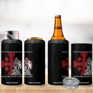 Catholic Knight Templar Crusader Cross 4 in 1 Can Cooler Tumbler Kingdom Of Jerusalem TS10 Print Your Wear