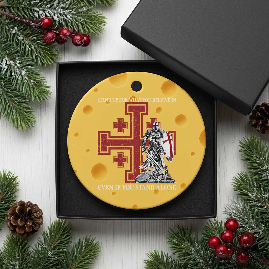 Catholic Knight Templar Crusader Cross Ceramic Ornament Kingdom Of Jerusalem TS10 1pc Yellow Cheese Print Your Wear
