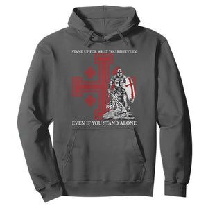 Catholic Knight Templar Crusader Cross Hoodie Kingdom Of Jerusalem TS10 Dark Heather Print Your Wear
