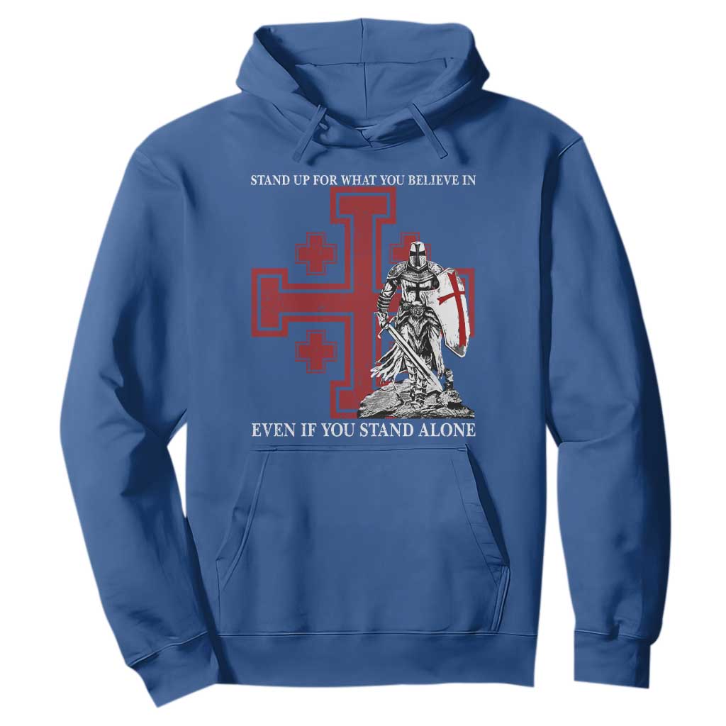 Catholic Knight Templar Crusader Cross Hoodie Kingdom Of Jerusalem TS10 Royal Blue Print Your Wear